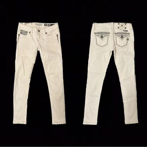 Miss Me Signature Skinny Ankle Low
Rise Stretch Jeans Western White